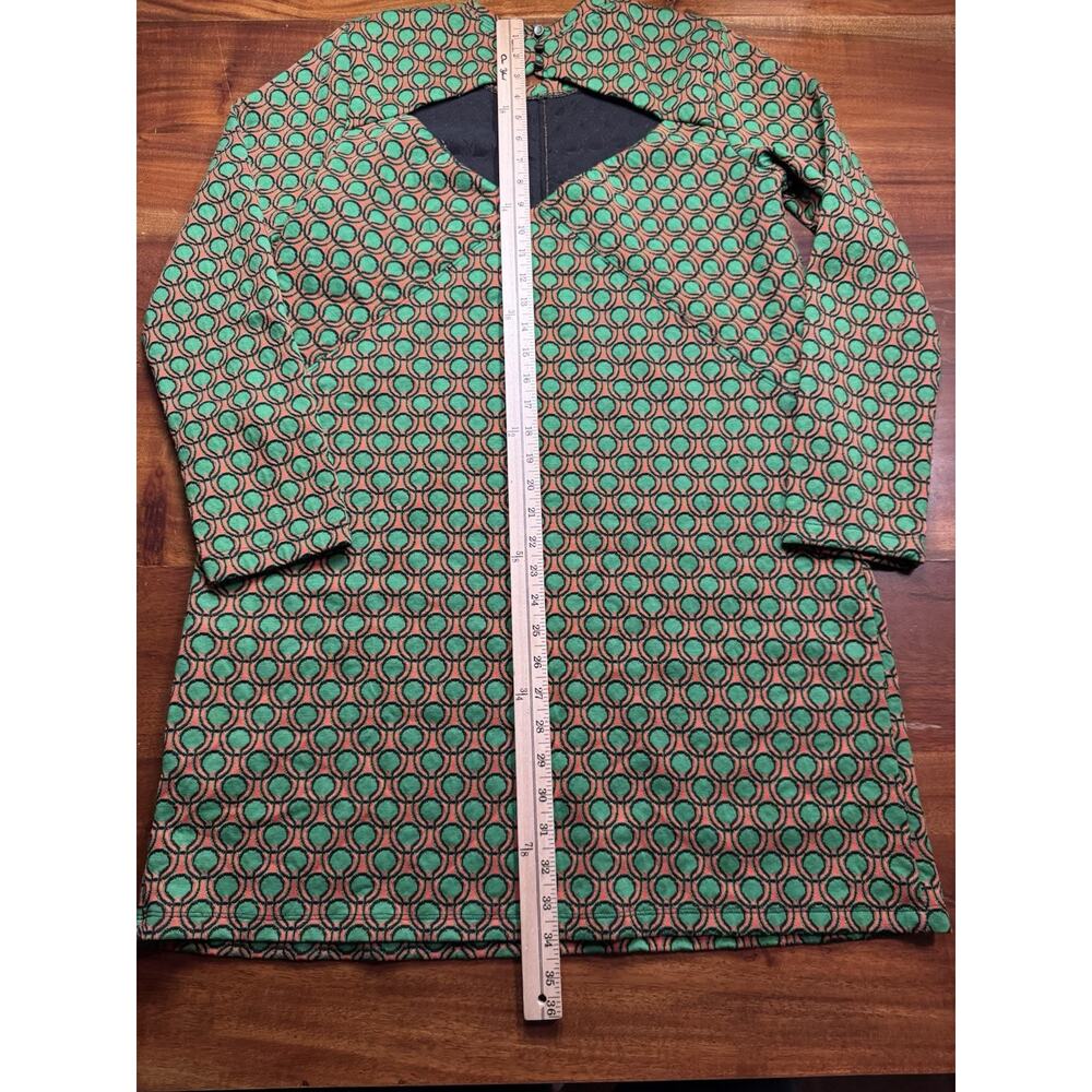 Anthropologie Maeve Jacquard Shift Mini Dress SZ Large Preppy Retro - Picture 7 of 9